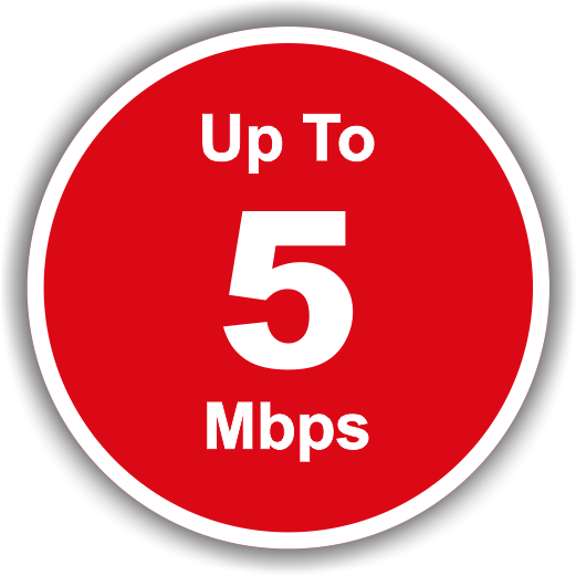 Upto 5 Mbps